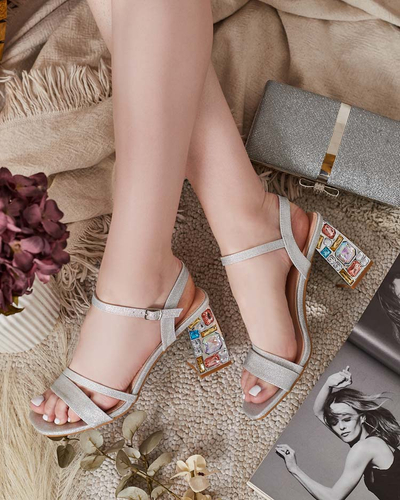 Жіночі босоніжки Royalfashion Solepte Crystal Post Sandals