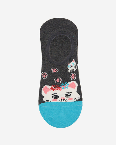 Різнокольорові жіночі шкарпетки з принтом 3 шт.