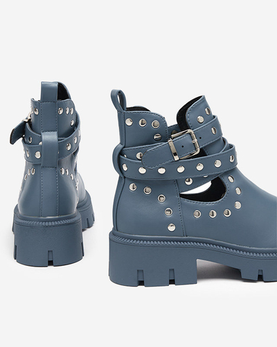 Сині жіночі чоботи з форсунками Socogi - Взуття