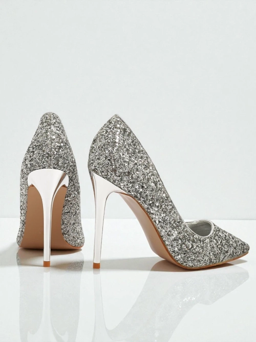 Жіночі туфлі-човники екошкіряні з блискітками Zavrimea