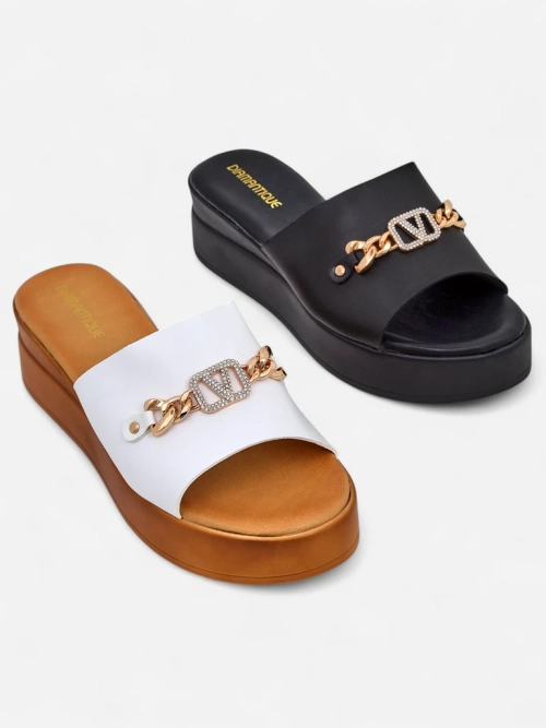 Royalfashion Жіночі босоніжки на танкетці Dalimma