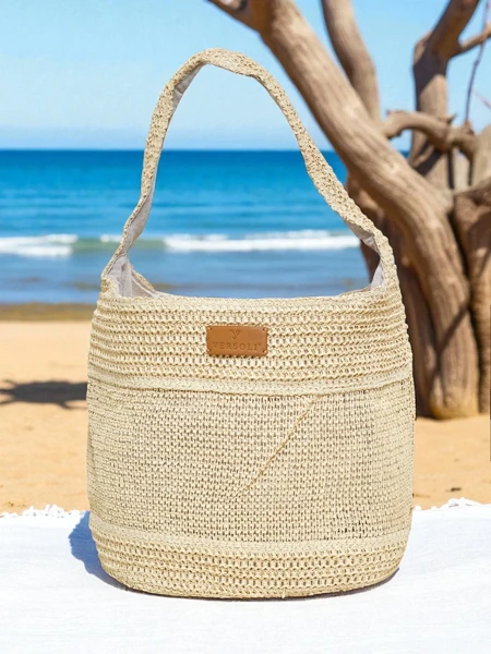 Royalfashion Велика солом'яна жіноча сумка Marella Natura