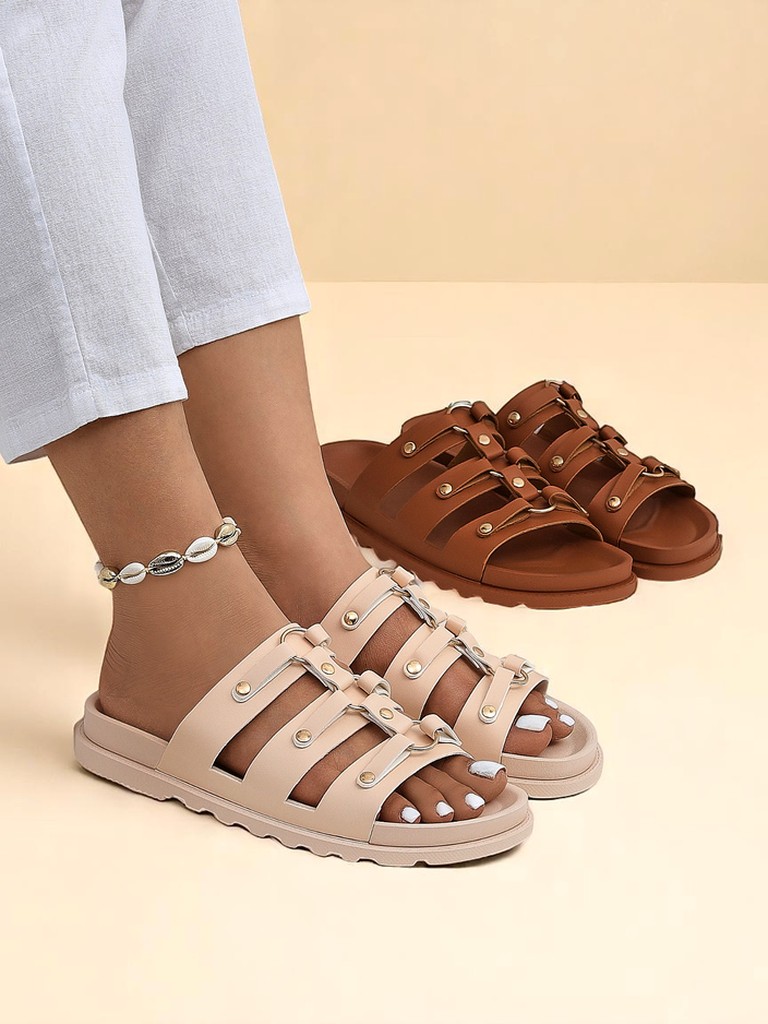 Royalfashion Dámské žabky na ploché podrážce Aurelia Roma