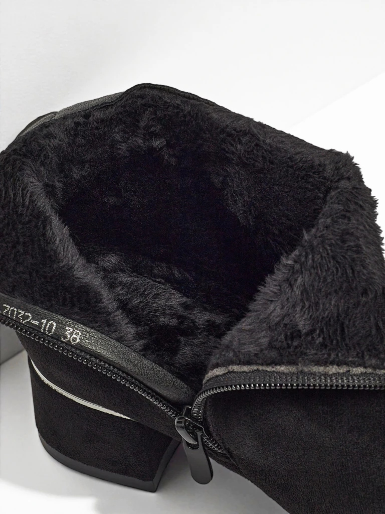 Dámské kotníkové boty eko semišové na sloupku Arshinea