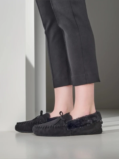 Royalfashion Жіночі мокасини з хутром Ahtikes