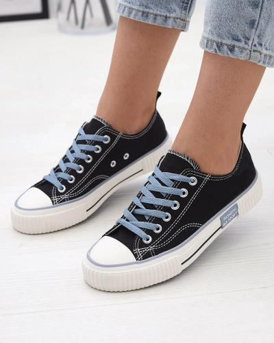 Černé dámské šněrovací tenisky Tasabba- Obuv