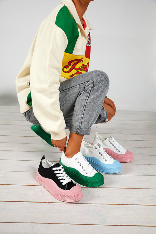 Біло-блакитні жіночі кросівки, кросівки типу Nerikas - Взуття