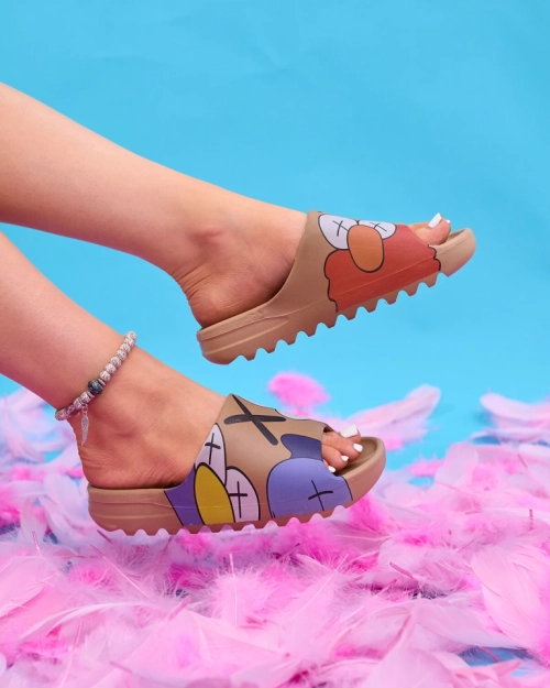 Золоті жіночі тапочки Elmino - Взуття