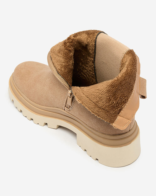 Жіночі черевики Royalfashion Бежеві з декоративним ремінцем Doasa