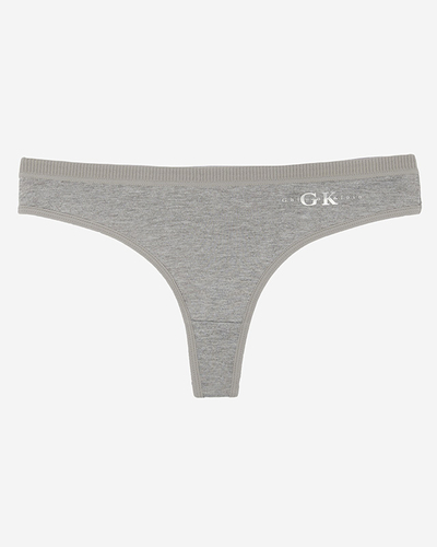 Šedá dámská jednobarevná tanga Spodní prádlo