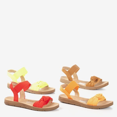 Neon Orange Redish Sandals - Obuv 1