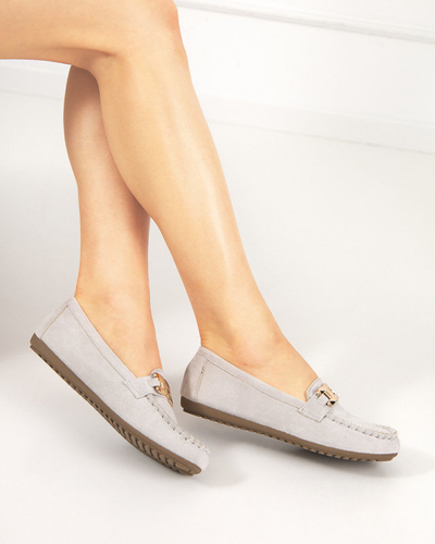 Екозамшеві сірі мокасини Viatu