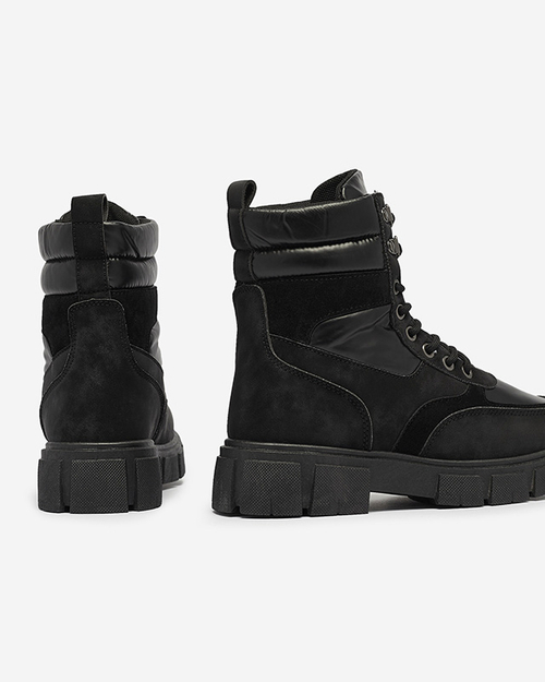 Чорні жіночі утеплені черевики-трапери Kasemi-Footwear