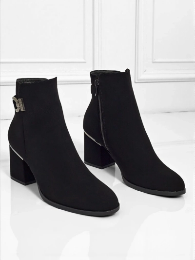 Dámské kotníkové boty z eko kůže na sloupku Ruvina