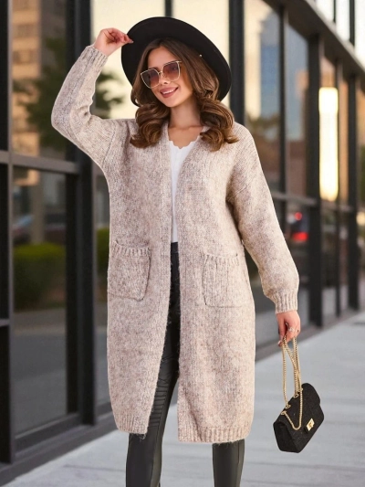 Жіночий в'язаний пончо-светр Royalfashion