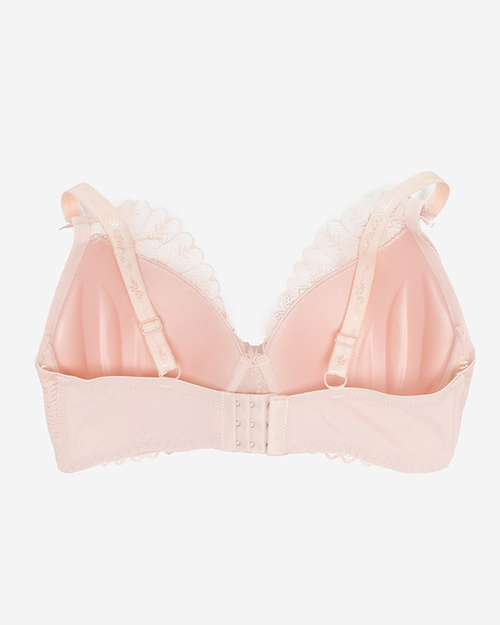 Рожевий мереживний жіночий бюстгальтер