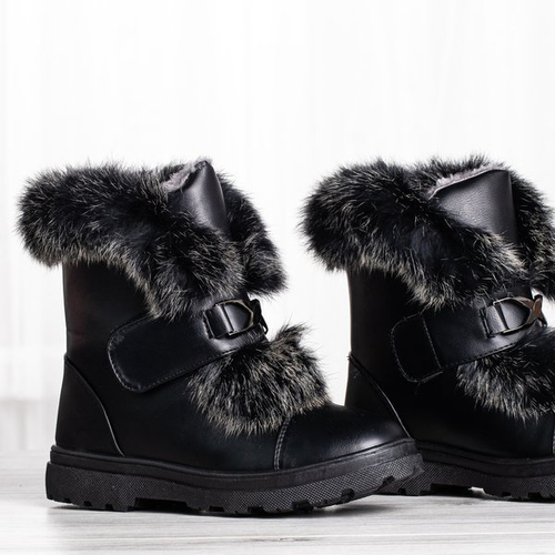 Чорні зимові чоботи з хутром All About You - Взуття