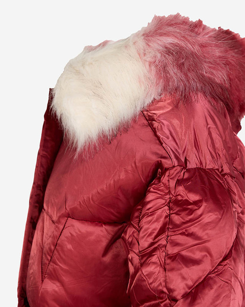 Бордова жіноча зимова куртка