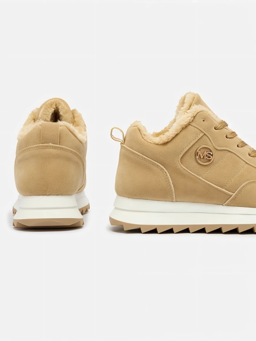 Royalfashion Світло-коричневі жіночі утеплені спортивні черевики Lahho