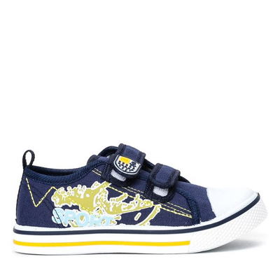 Granatowe sportowe chłopięce buty Norn - Obuwie