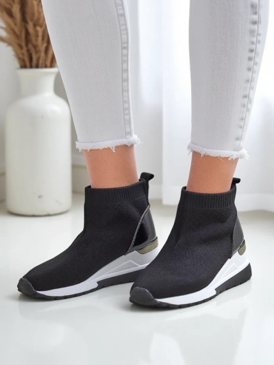 Royalfashion Dámské nazouvací wedge tenisky s kamínky Viseq