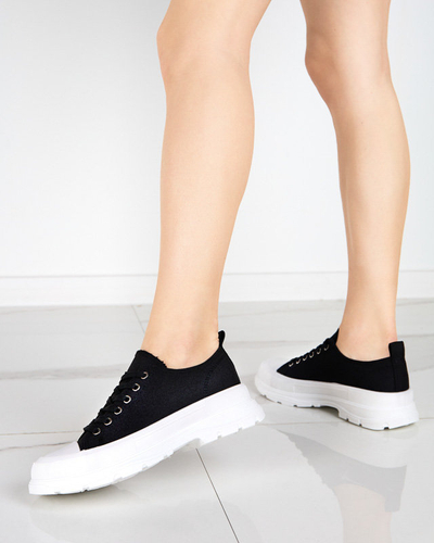 Чорні жіночі кеди Duami