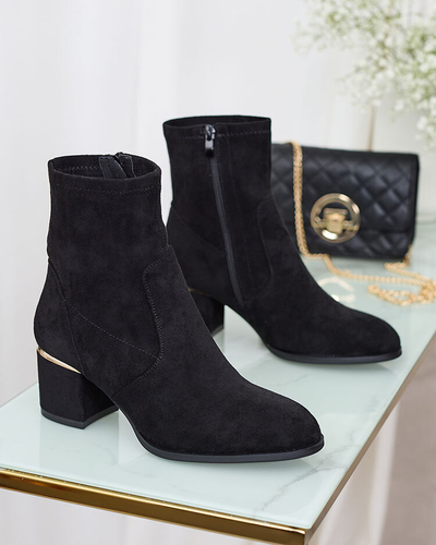 Royalfashion Чорні жіночі черевики на низькій шпильці Rejerra