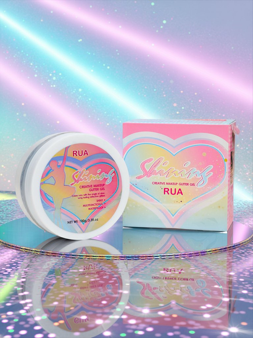 Глітерний гель для декору обличчя срібного кольору