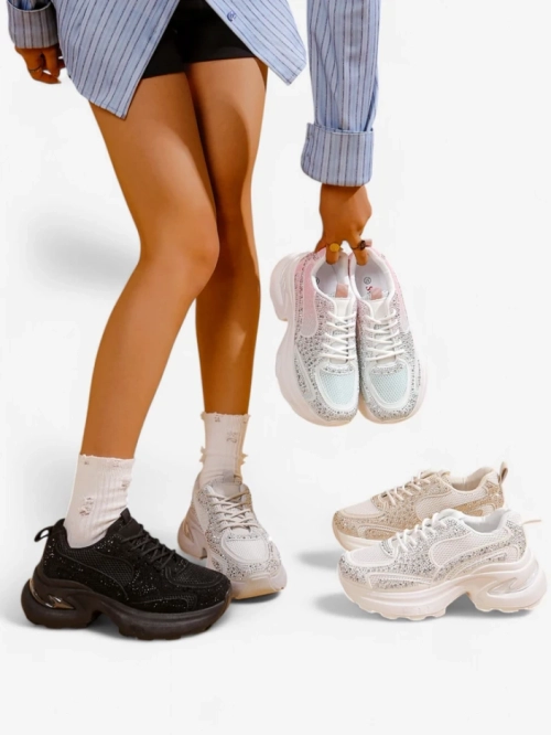 Royalfashion Женские Спортивные Кроссовки с Р rhinestones Bloss