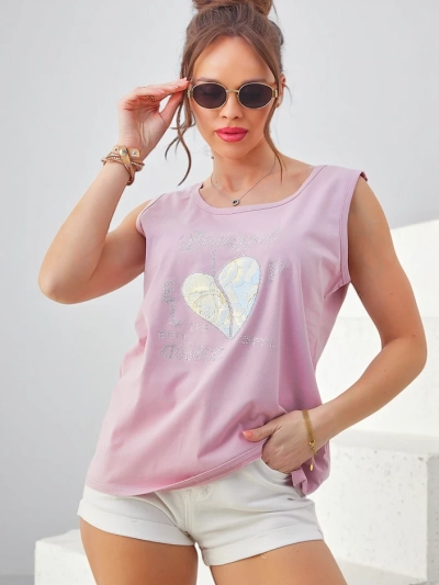 Королівська мода Бавовняний жіночий топ з сердечком
