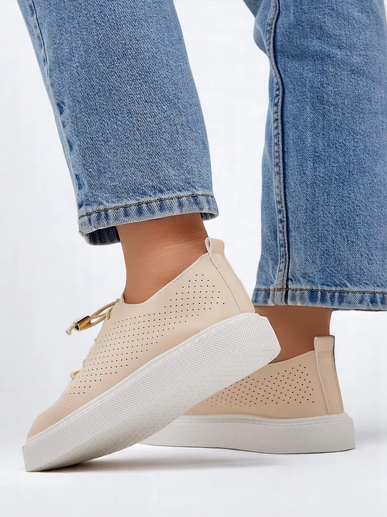 Royalfashion Dámské perforované šněrovací sportovní boty Vaned