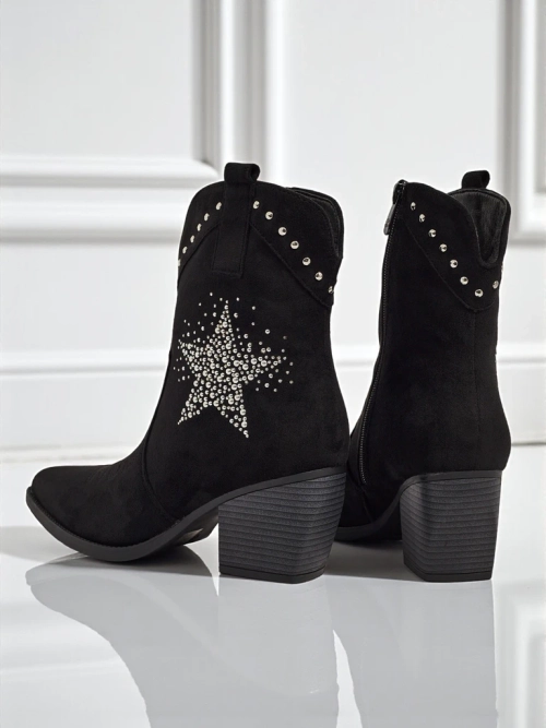 Жіночі ковбойки на підборах з декоративною зіркою з цирконію FableStray