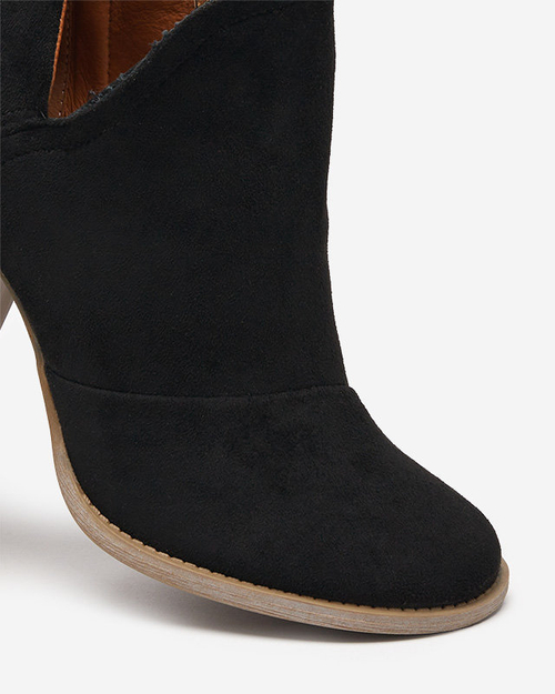 Чорні жіночі чоботи з вирізами Encura - Взуття