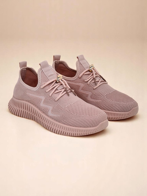 Aurelia Rosa – жіночі спортивні туфлі Royalfashion з тканини, рожеві, плоский каблук