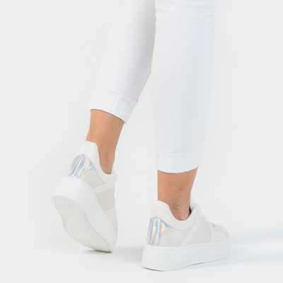 Біле спортивне взуття на платформі Salsa - Взуття 1