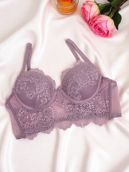 Royalfashion Dámská vyztužená krajková korzetová podprsenka Grace Korzet