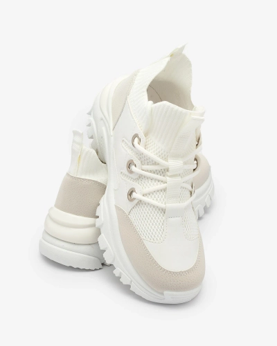 Dámské sportovní tenisky v bílé a béžové barvě Hasola- Obuv