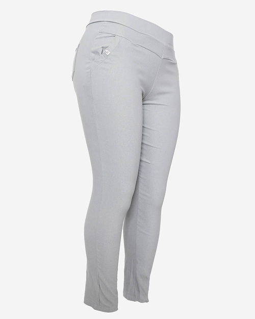 Світло-сірі жіночі лосини PLUS SIZE- Одяг