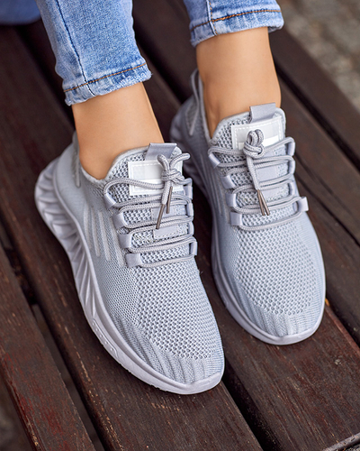 Тканинні жіночі спортивні туфлі світло-сірого кольору Ltoti- Взуття