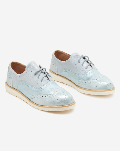 Блакитні жіночі туфлі на шнурівці Isdiohra