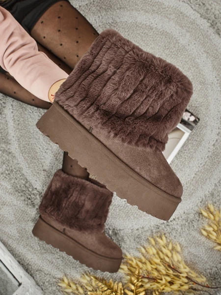 Чоботи a'la снігоходи жіночі з хутром Irelle