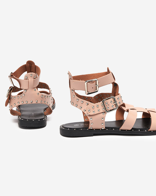 Бежеві жіночі босоніжки-гладіатори Taleris - Взуття