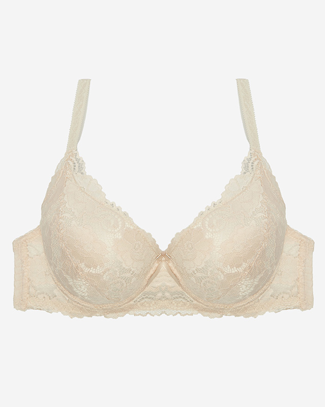 Béžová dámská krajková podprsenka- Spodní prádlo