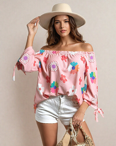 Royalfashion Dámská halenka a'la Spanish floral blouse