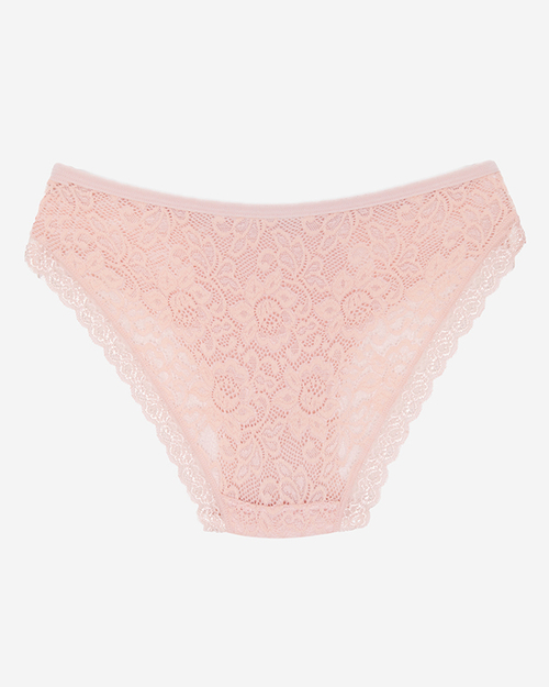 Рожеві жіночі мереживні трусики