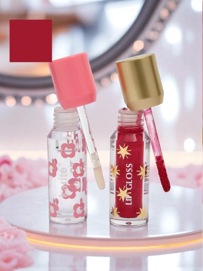 Блиск з блискітками та безбарвний блиск 2в1 Lady Bug