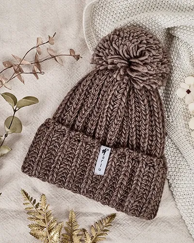 Dámská pletená čepice Royalfashion s mašlí