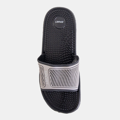 Šedé pánské gumové pantofle s hroty Liw - obuv