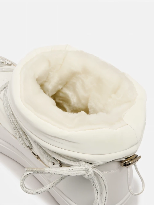 Royalfashion Жіночі черевики-сліпони a'la снігоступи білого кольору Vevnose