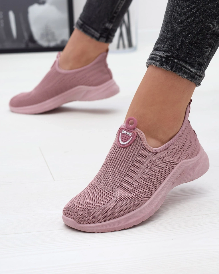 Růžová dámská látková sportovní obuv Slip On Regika - Obuv